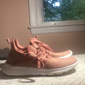 Pink adidas tennis shoes